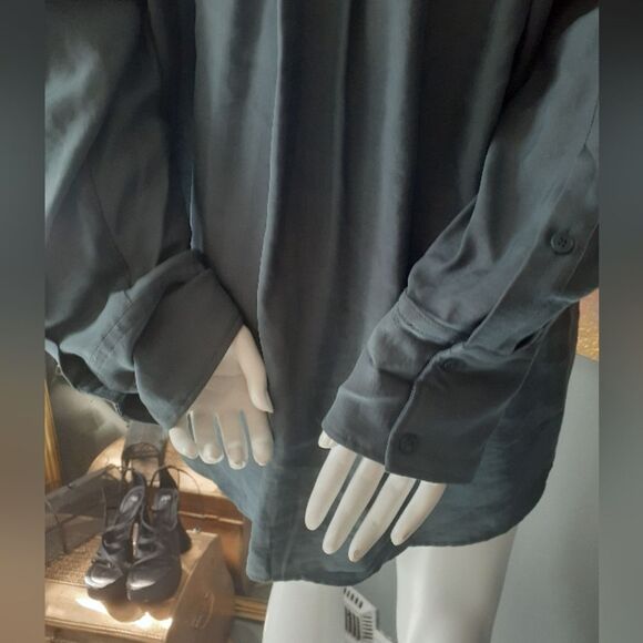 Nwot Zara Modal Blend Button Down Shirt - Picture 3 of 14